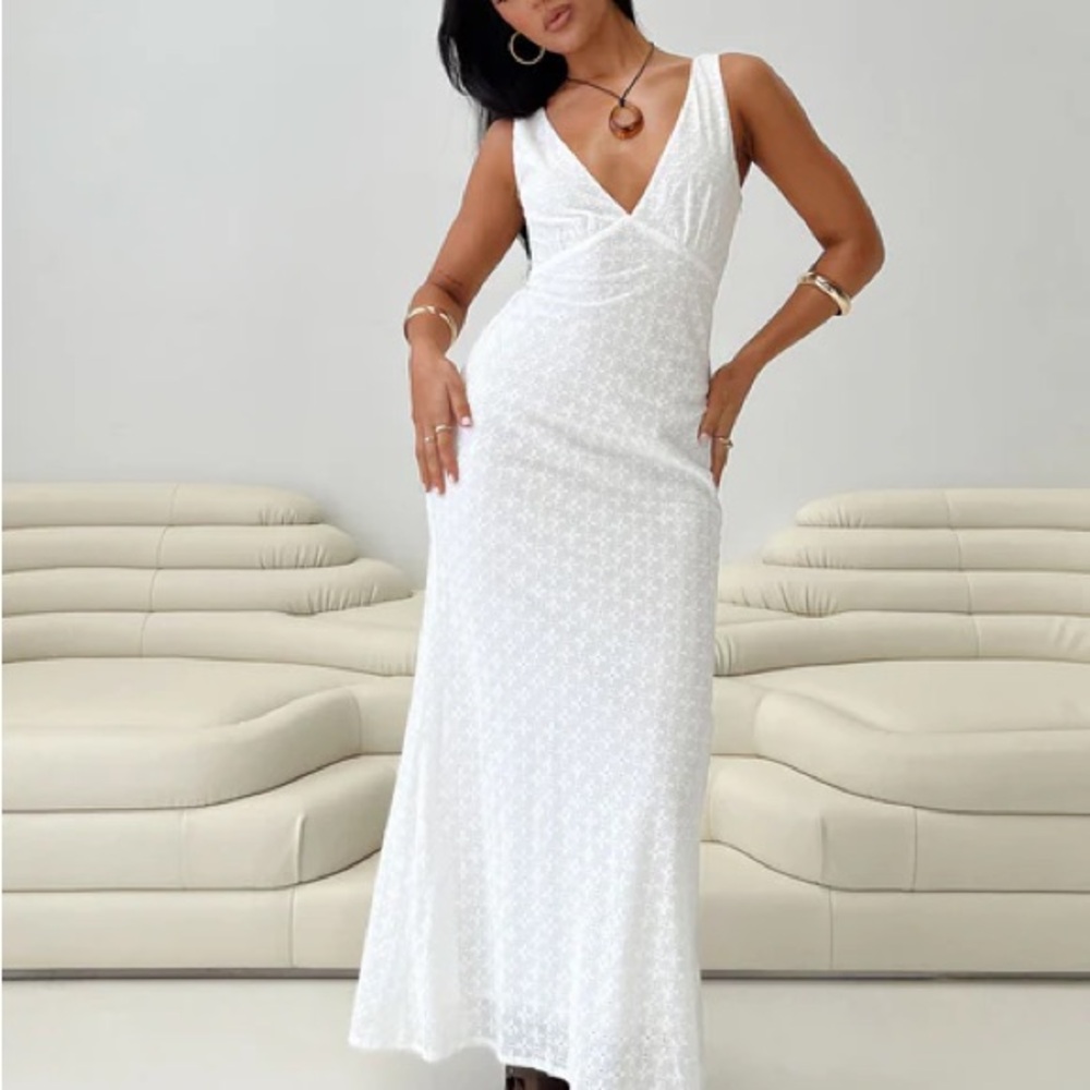 Princess Polly Nellie maxi dress white